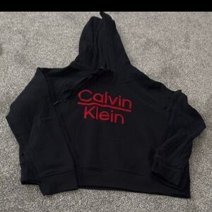 CALVIN KLEIN Hoodie Women size-L Performance Cropped Pullover